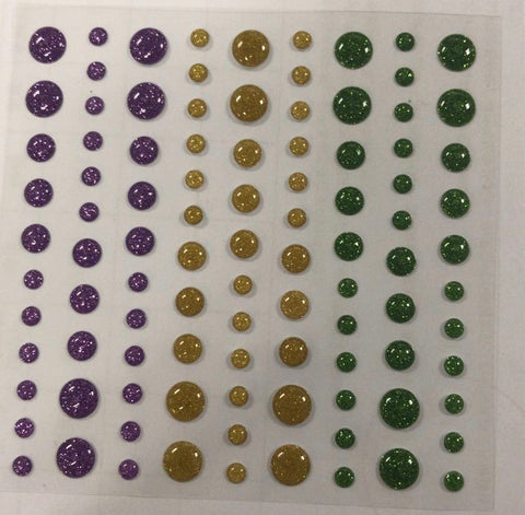 MARDI GRAS SPARKLE Enamel Dot Embellishments