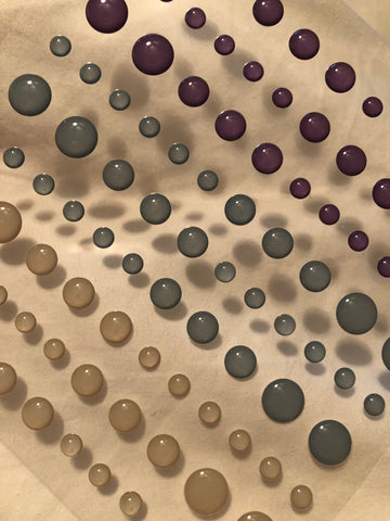 FALL FOLIAGE CLEAR WITH COLOR ENAMEL DOTS - Gina Marie Designs