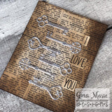 3 ANTIQUE KEY DIES - GINA MARIE DESIGNS