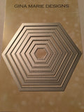 ‘ONLY’ PIERCE DOTS NESTED HEXAGON DIE SET - Gina Marie Designs