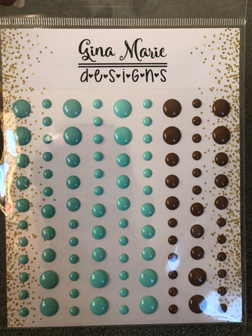 MINT CHOCOLATE GLOSS STYLE ENAMEL DOTS - Gina Marie Designs