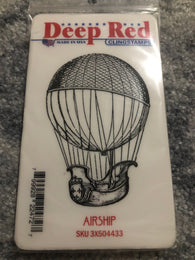 AIRSHIP - DEEP RED RUBBER STAMPS