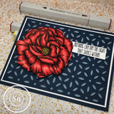 DECO FLOWER BKGD PLATE DIE - GINA MARIE DESIGNS