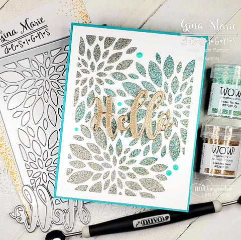 FLOWER BURST TRIO BKGD DIE PLATE - Gina Marie Designs