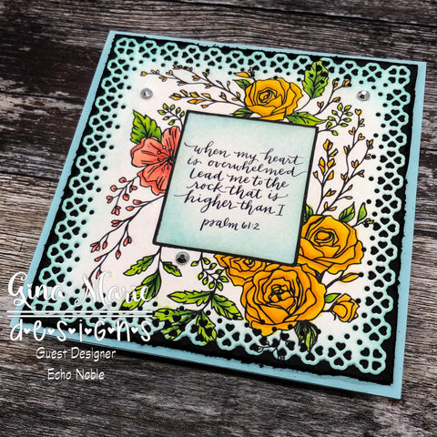 MINI HEART LACE SQUARE DIE SET - Gina Marie Designs
