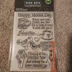 HAPPY MOMS DAY - HERO ARTS CLEAR STAMPS
