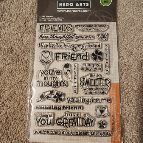 FRIENDS - HERO ARTS CLEAR STAMPS