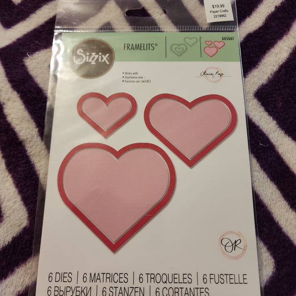 SIZZIX THINLITS DIES HEART FRAMES