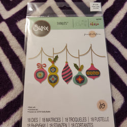 SIZZIX THINLITS DIES FUNKY BAUBLES ORNAMENTS