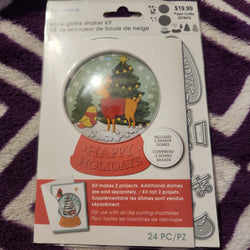 SNOW GLOBE SHAKER KIT HAPPY HOLIDAYS MOMENTA DIES