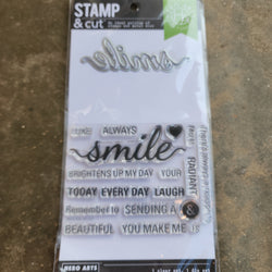 SMILE - Hero Arts Stamp and Cut Die set