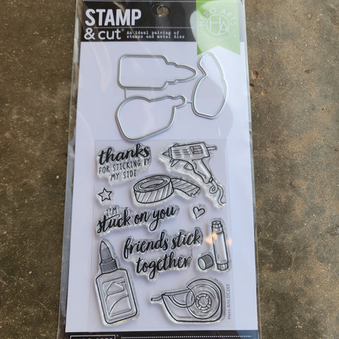 STICK TOGETHER - Hero Arts Stamp and Cut Die set