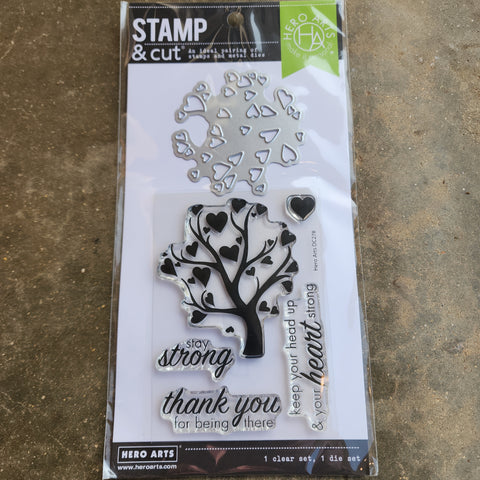 HEART TREE - Hero Arts Stamp and Cut Die set