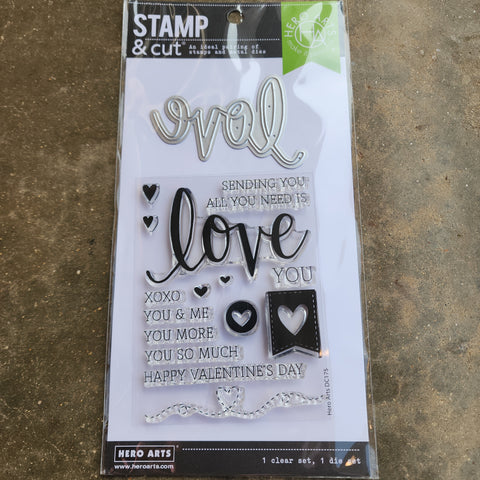 LOVE - Hero Arts Stamp and Cut Die set
