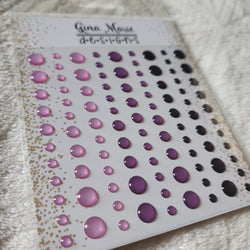 AMETHYST JEWEL TONES CLEAR WITH COLOR ENAMEL DOTS - GINA MARIE DESIGNS