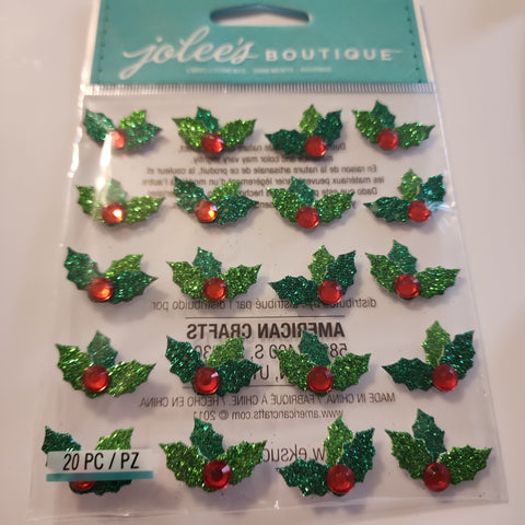 CHRISTMAS HOLLY REPEATS - Jolee's Boutique Stickers