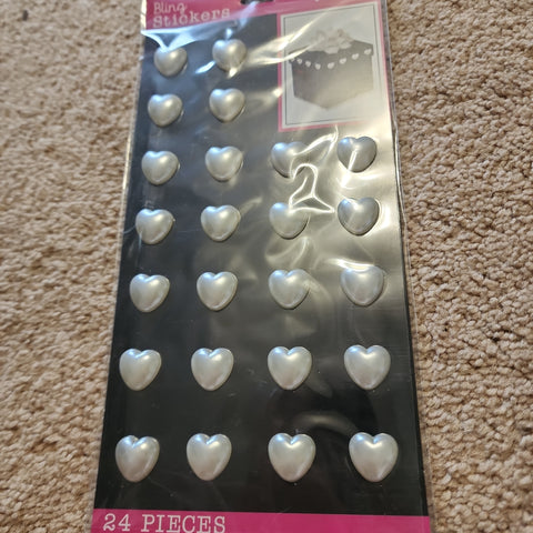 PEARL HEART GEMS - Jolee's BLING Boutique Stickers