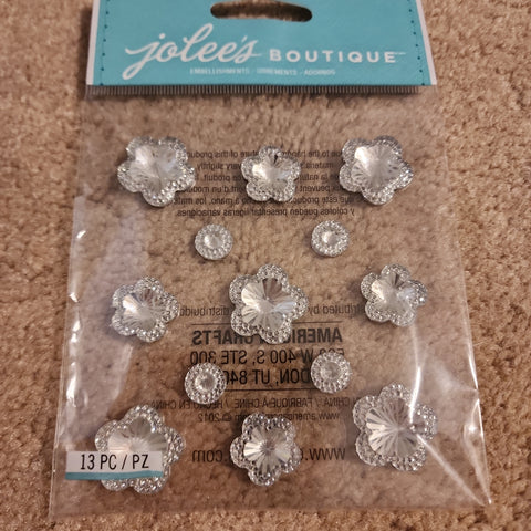 FLORAL PRIZM SILVER - Jolee's Boutique Stickers