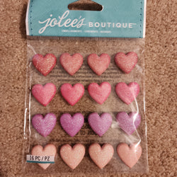 GLITTER HEART REPEATS - Jolee's Boutique Stickers