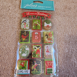 12 DAYS OF CHRISTMAS - JOLEES BOUTIQUE STICKERS