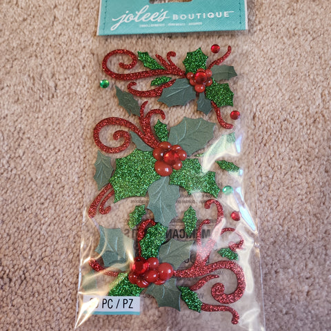 FLOURISHES AND HOLLY - JOLEES BOUTIQUE STICKERS
