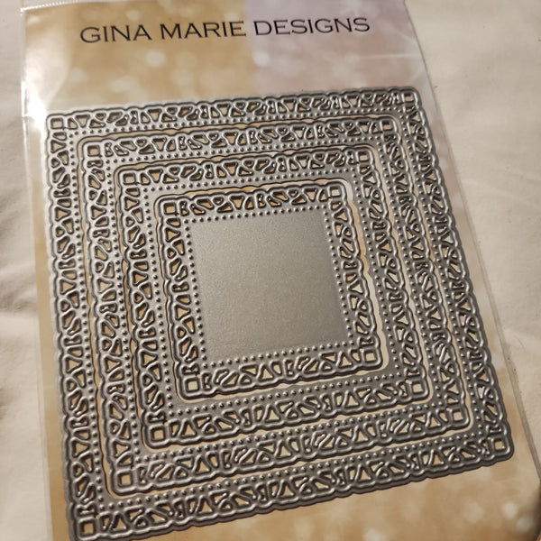 YEAR END SALE - STAINED GLASS SQUARE - GINA MARIE DESIGN DIES