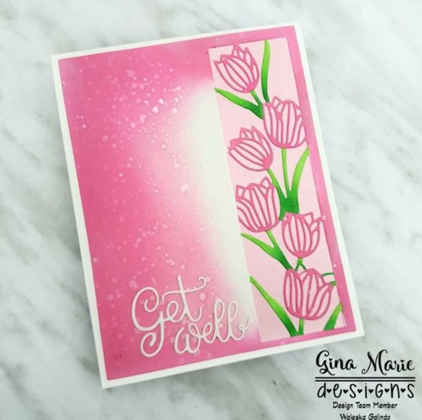 TULIP PANEL FRONT A2 DIE - GINA MARIE DESIGNS