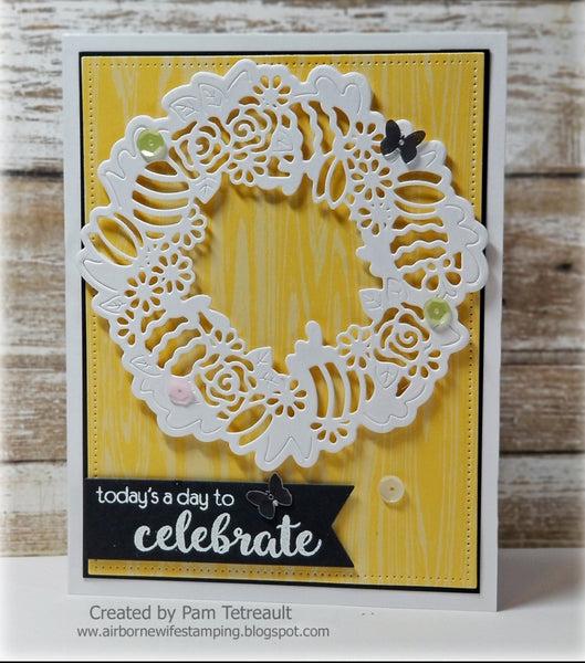 YEAR END SALE - TULIP & EGG EASTER WREATH - GINA MARIE DESIGN DIES