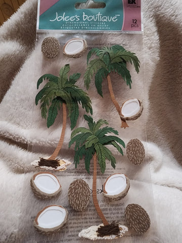JOLEES BOUTIQUE STICKERS - COCONUT PALMS