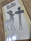REINDEER NORTH POLE SIGN DIE SET - GINA MARIE DESIGNS