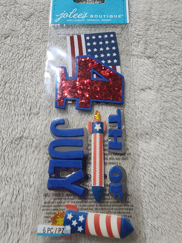 4TH OF JULY TITLEWAVE - Jolee's Boutique Stickers