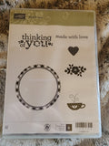 KIND & COZY - USED STAMPIN UP CLING STAMPS