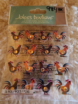 ROOSTERS REPEATS - Jolee's Boutique Stickers