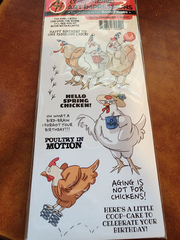 ART IMPRESSIONS CLEAR STAMPS BY BONNIE KREBS - SPRING CHICKEN