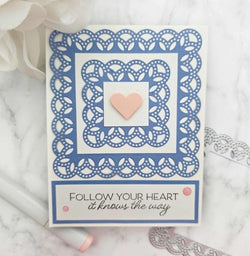 DOTTED DOUBLE LACE SQUARE DIE SET - Gina Marie Designs