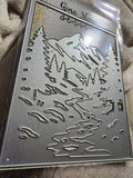 MOUNTAIN RIVER SCENE PLATE DIE - GINA MARIE DESIGNS