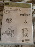 EPIC CELEBRATIONS - USED STAMPIN UP CLING STAMPS