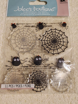 CUTE SPIDERS AND WEBS - JOLEES BOUTIQUE STICKERS