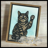 WAVING TABBY CAT PLATE DIE - GINA MARIE DESIGNS