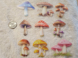 FAIRY MUSHROOMS 4 - Clear Decals