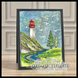 PORTRAIT LIGHTHOUSE LANDSCAPE PLATE DIE - GINA MARIE DESIGNS