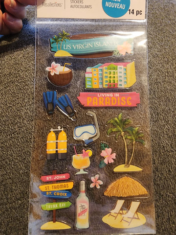 US VIRGIN ISLANDS - RECOLLECTIONS STICKERS