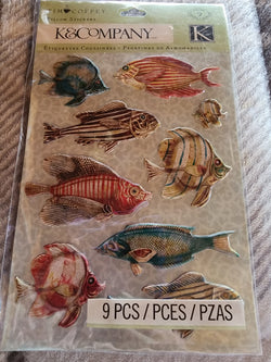 TRAVEL FISH PILLOW STICKERS - K & COMPANY