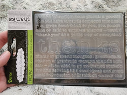 DARICE EMBOSSING FOLDER - THANKS DEFINED