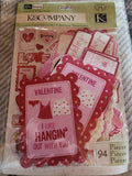 VALENTINE HEARTS AND TAGS DIE CUT PACK - K & COMPANY