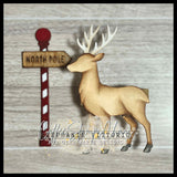 REINDEER NORTH POLE SIGN DIE SET - GINA MARIE DESIGNS