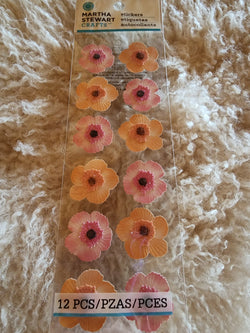LAYERED DIANTHUS FLOWERS - Martha Stewart Stickers