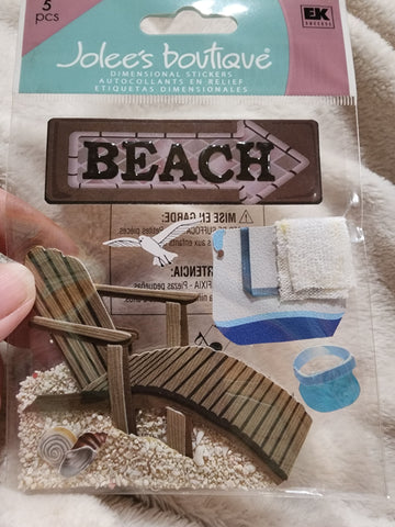 HARD TO FIND Jolee's Boutique Stickers - BEACH TIME