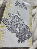 WAVING TABBY CAT PLATE DIE - GINA MARIE DESIGNS