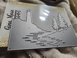 LIGHTHOUSE LANDSCAPE SCENE PLATE DIE - GINA MARIE DESIGNS